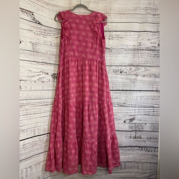 Banjanan Dress‎ Womens Sz Large Banjanan Beautiful Super Soft Maxi Cotton Tiered - Picture 4 of 14
